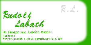 rudolf labath business card